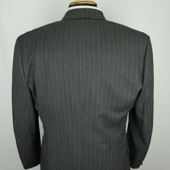 Tom James Filo A Mano Gray Pinstriped Wool suit - Picture 6 of 8
